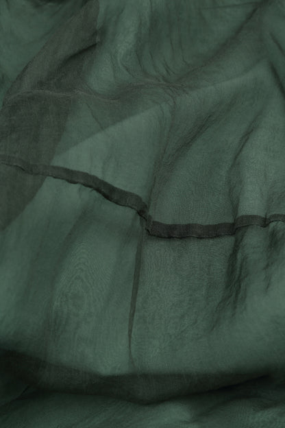 Jupe fluide en mousseline de soie sauge