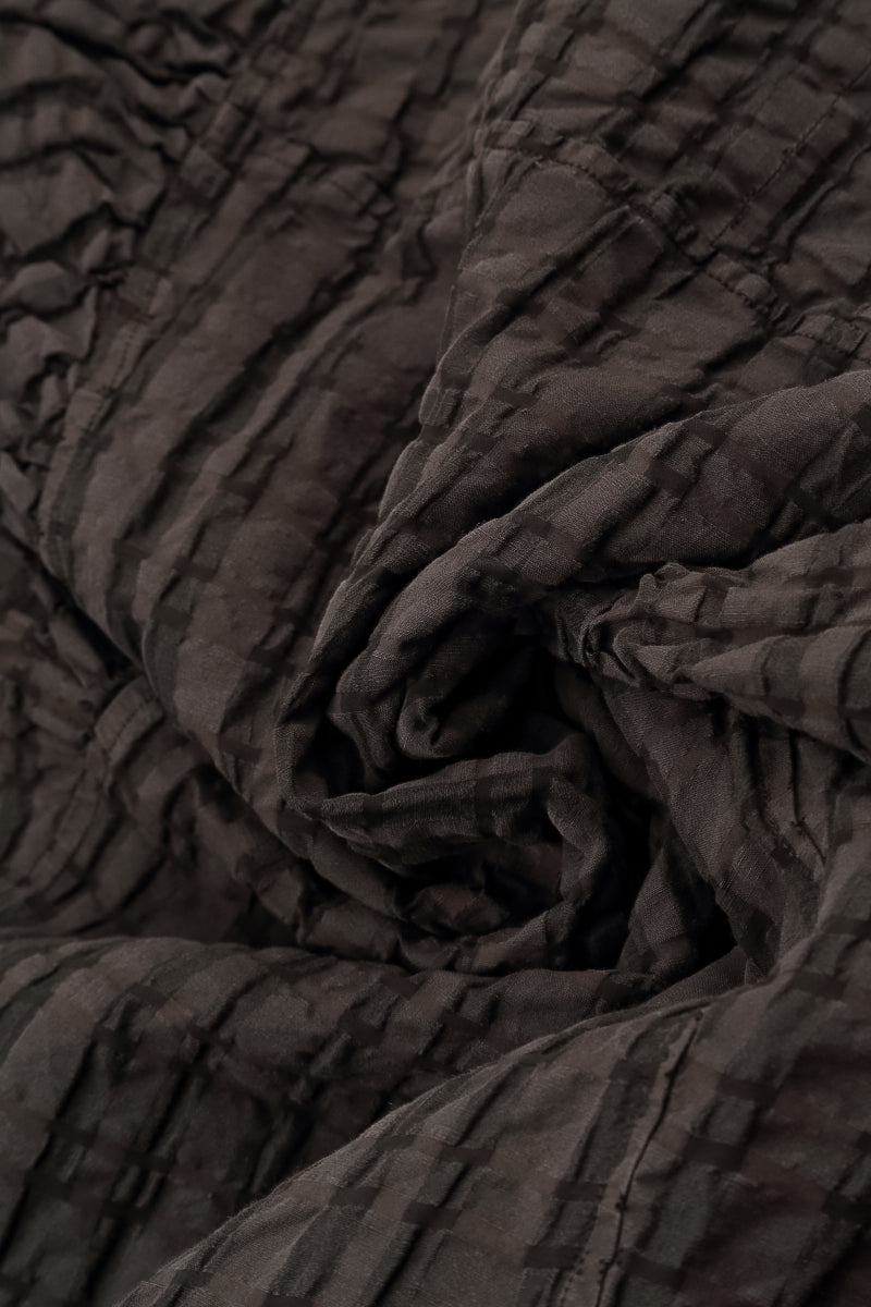 Forest Brown Checkered Linen Cotton Trousers 5