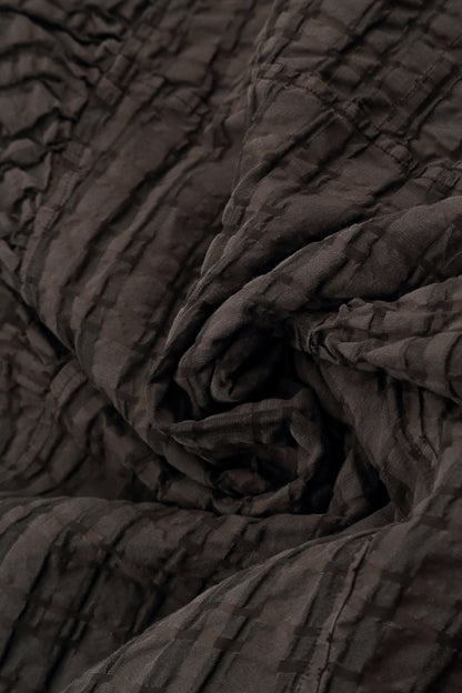 Forest Brown Checkered Linen Cotton Trousers 5