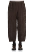 Forest Brown Checkered Linen Cotton Trousers 1