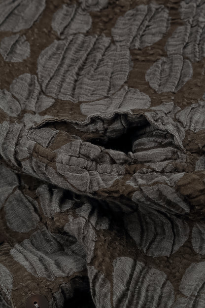 Forest Brown Circle Silk Jacket Blouse 5