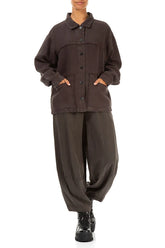 Forest Brown Heavy Linen Jacket 4