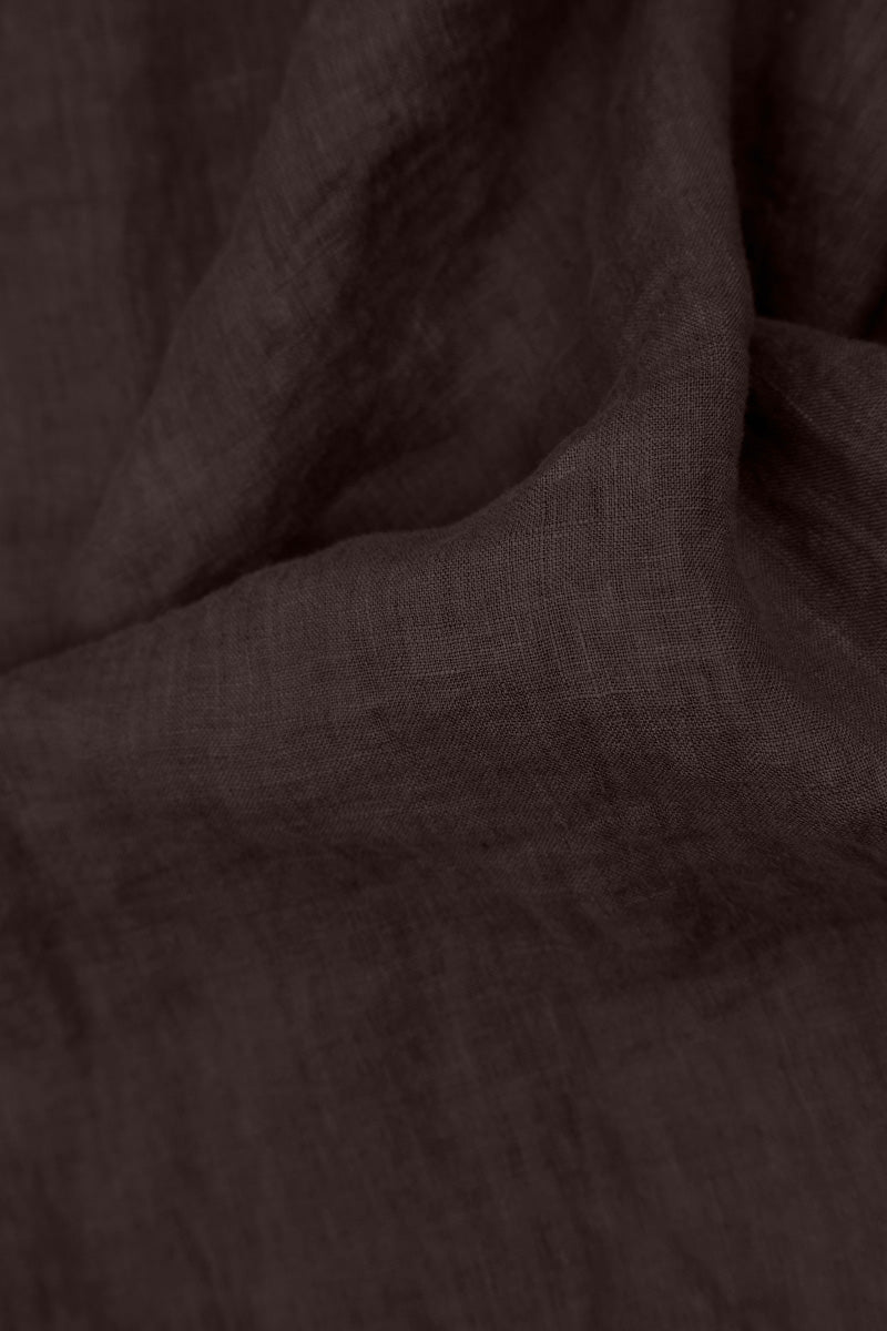 Forest Brown Linen Dungaree Dress 5