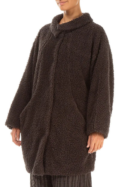 Forest Brown Teddy Cotton Coat 3