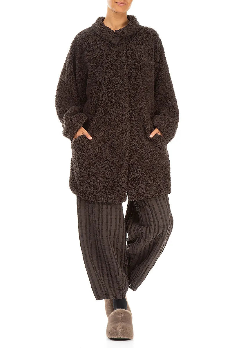 Forest Brown Teddy Cotton Coat 4