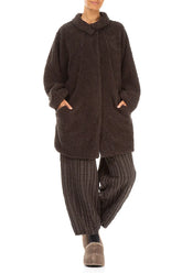 Forest Brown Teddy Cotton Coat 4