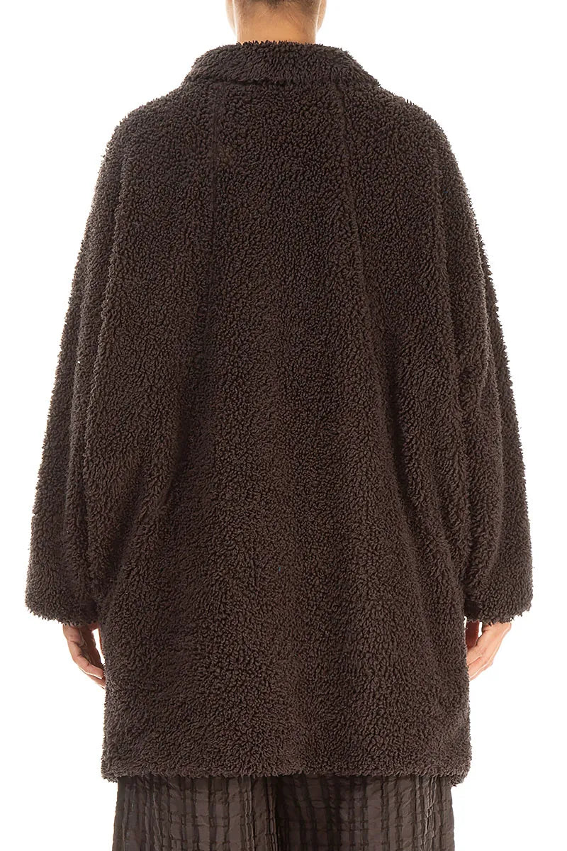 Forest Brown Teddy Cotton Coat 2