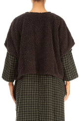 Forest Brown Teddy Cotton Gilet 2