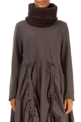 Forest Brown Teddy Cotton Infinity Scarf 1