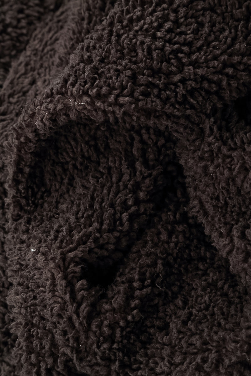 Forest Brown Teddy Cotton Infinity Scarf 4