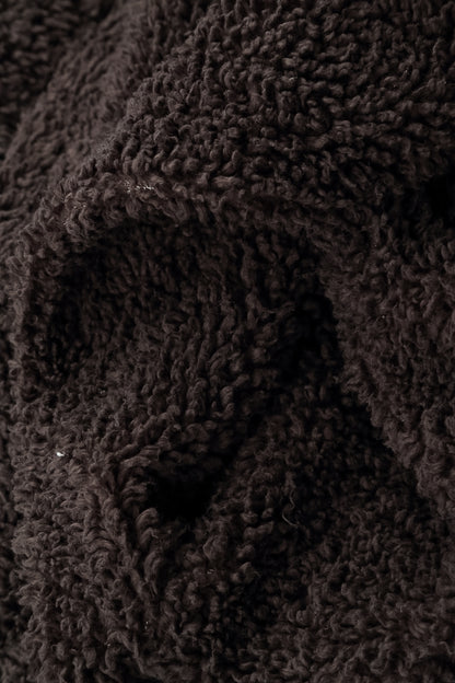 Forest Brown Teddy Cotton Infinity Scarf 4