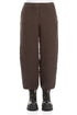 Forest Brown Textured Linen Trousers 1