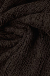 Forest Brown Textured Silk Linen Pencil Skirt 5