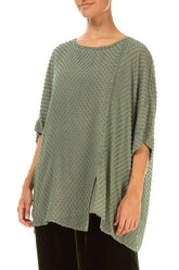 Forest Mist Dotty Silk Blouse 3