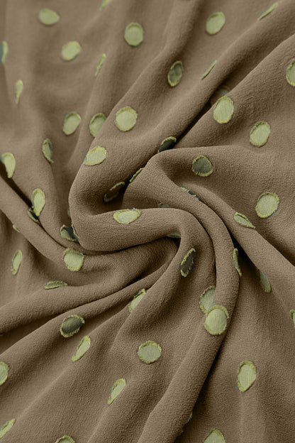 Forest Mist Light Dotty Silk Scarf 4