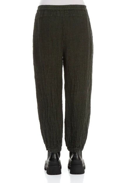 Forest Mist Mélange Linen Trousers 2