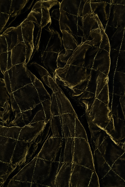 Forest Mist Pleated Silk Velvet Trousers 5