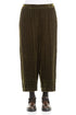 Forest Mist Pleated Silk Velvet Trousers 1