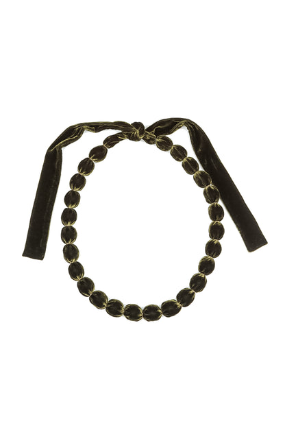 Forest Mist Silk Velvet Bead Necklace 4