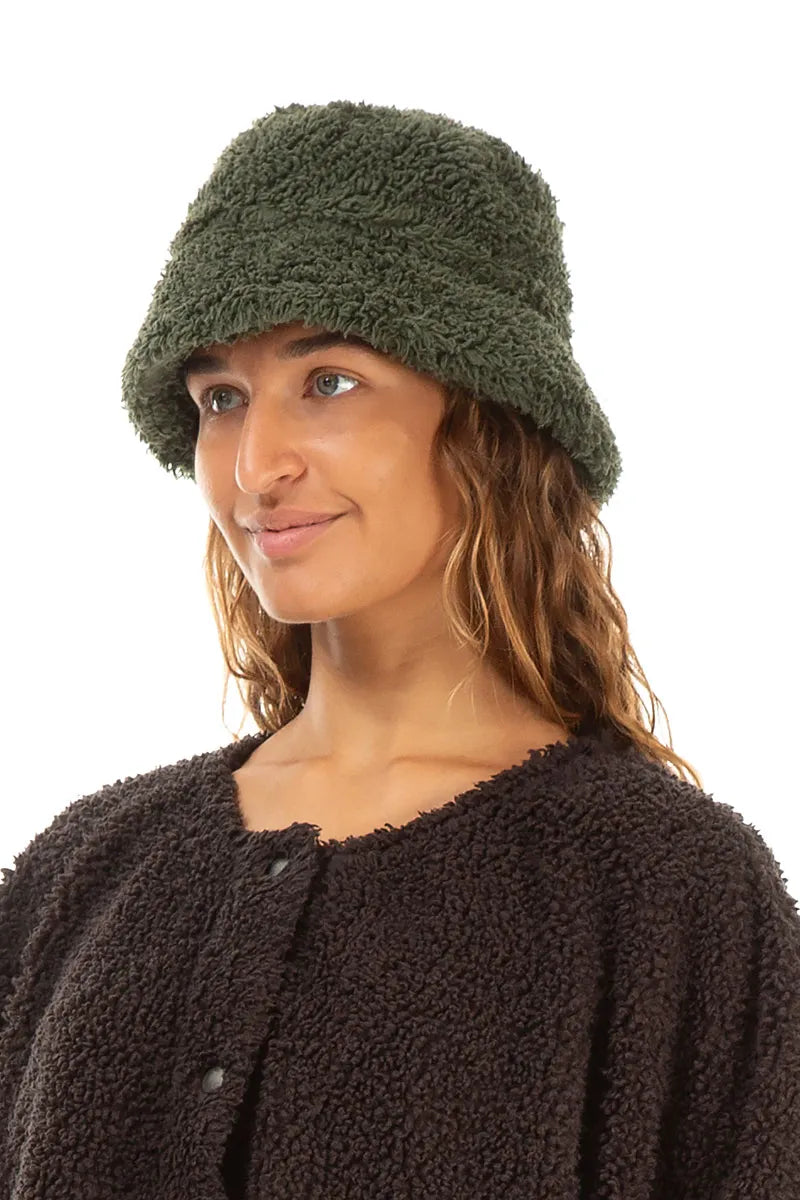 Forest Mist Teddy Cotton Bucket Hat 4