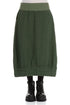 Forest Mist Textured Linen Midi Skirt 1
