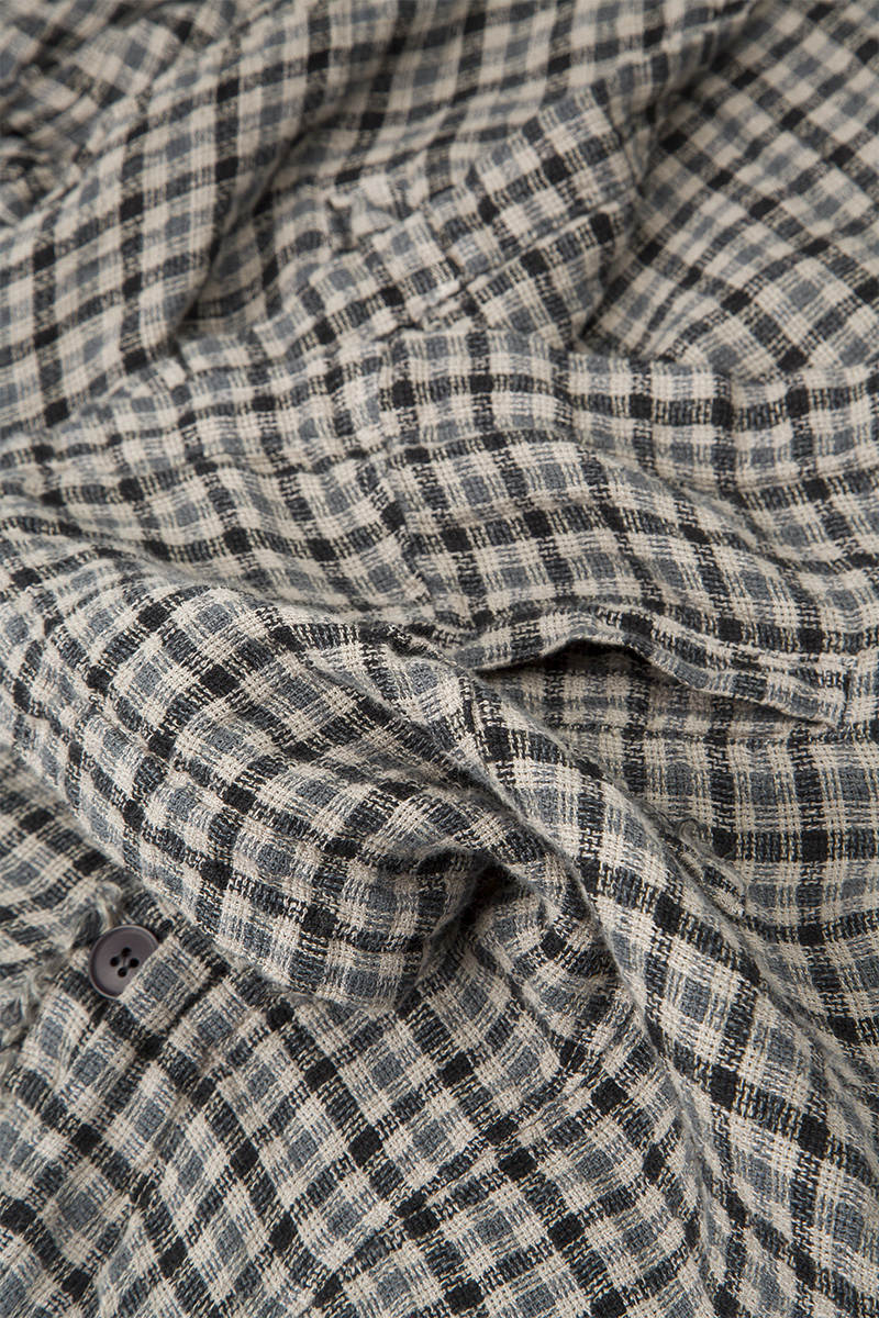 Frayed Edge Beige Heritage Check Linen Jacket 5