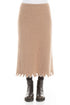 Frayed Hem Soft Taupe Angora Skirt 1