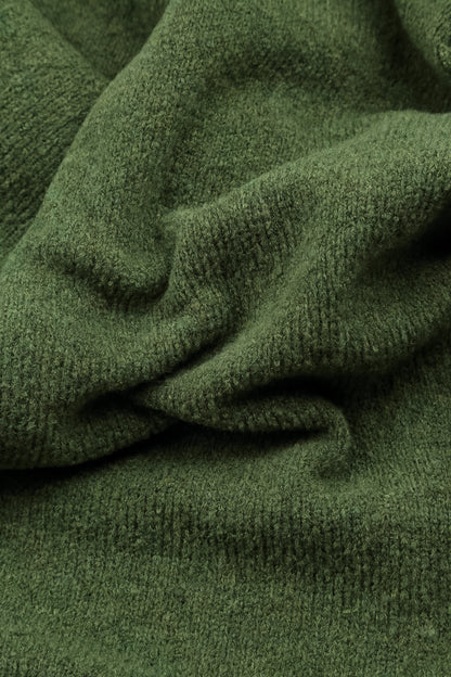 Frill Collar Dark Sage Wool Cardigan 5