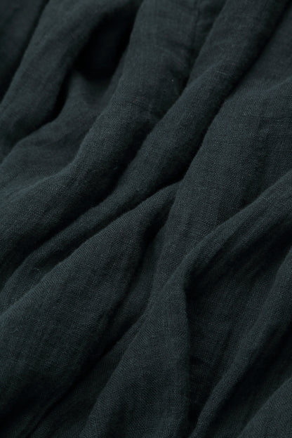 Frill Graphite Gauze Linen Blouse 5