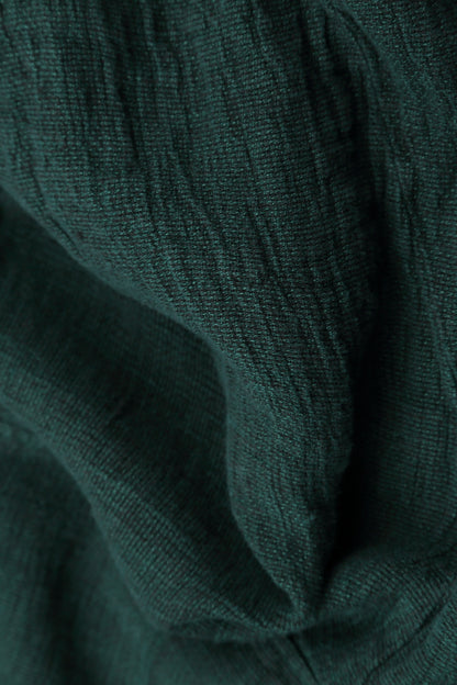 Frilled Edge Emerald Mélange Linen Jacket