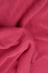 Frilled Hem Raspberry Linen Cardigan 5