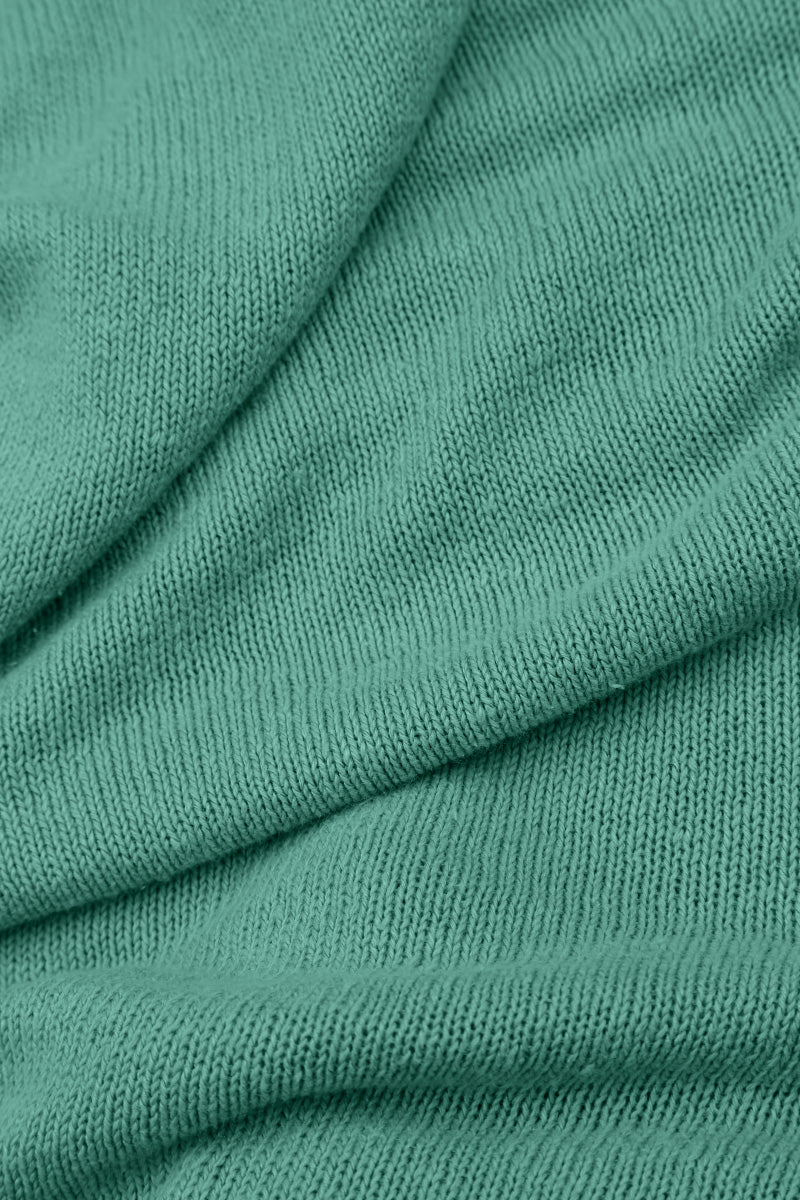 Gilet en lin menthe col à volants