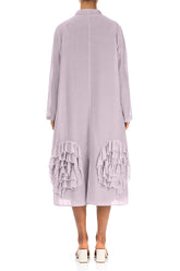 Frilly Flower Lilac Silk Cotton Jacket 2