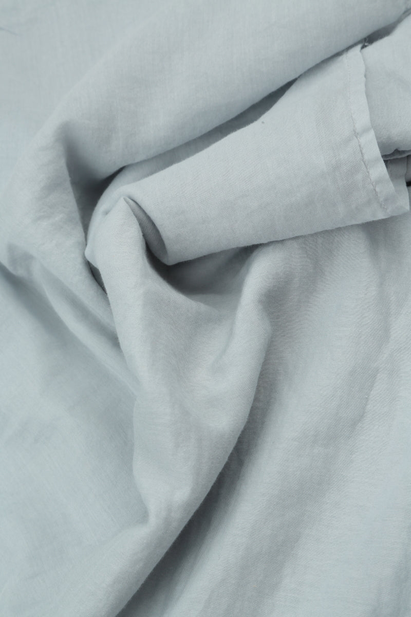 Frilly Flower Silver Grey Silk Cotton Skirt 4