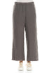 Fringed Flared Truffle Linen Trousers 1