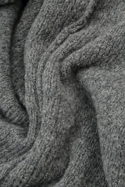 Fringed Grey Wool Cardigan 5