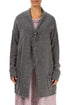 Fringed Grey Wool Cardigan 1