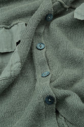 Front Pocket Sage Linen Cardigan 6