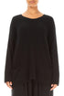 Front Pockets Black Cashmere Sweater 1