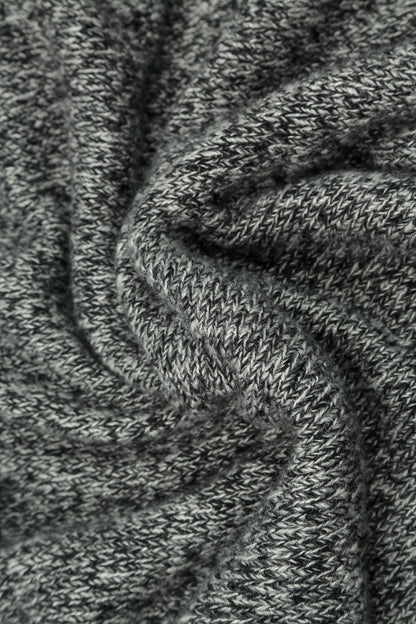 Pull en cachemire gris chiné à poches avant