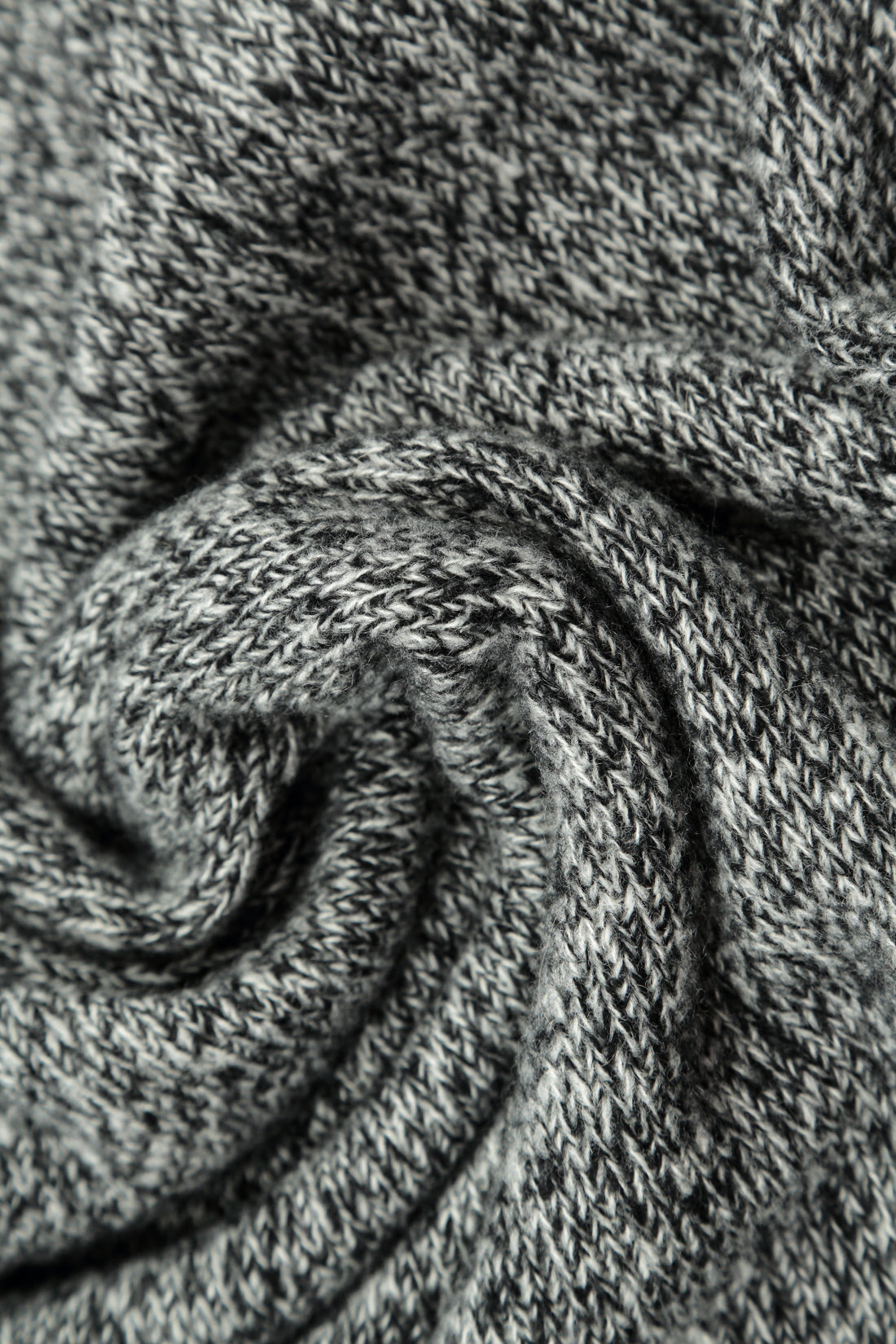 Front Pockets Grey Mélange Cashmere Sweater 6