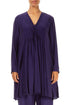 Front Tucks Royal Purple Silk Bamboo Tunic 1