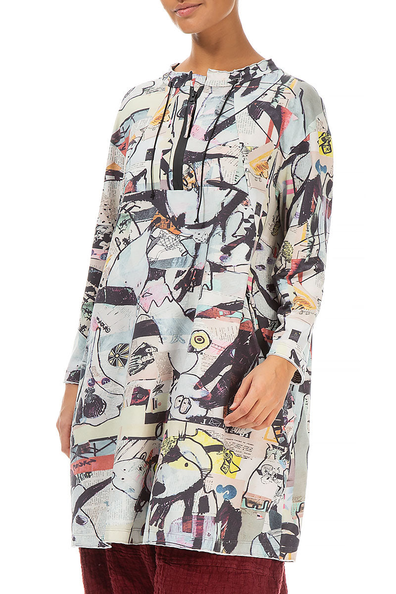 Front Zip Artful Elements Cotton Tunic 3