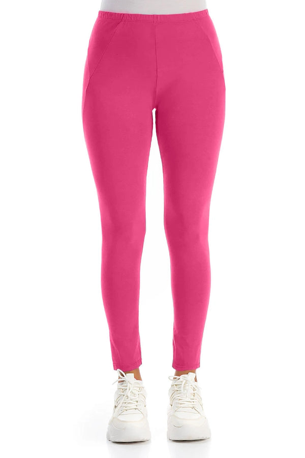 Fuchsia Cotton Leggings 1