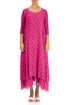 Fuchsia Dotty Silk Dress 1