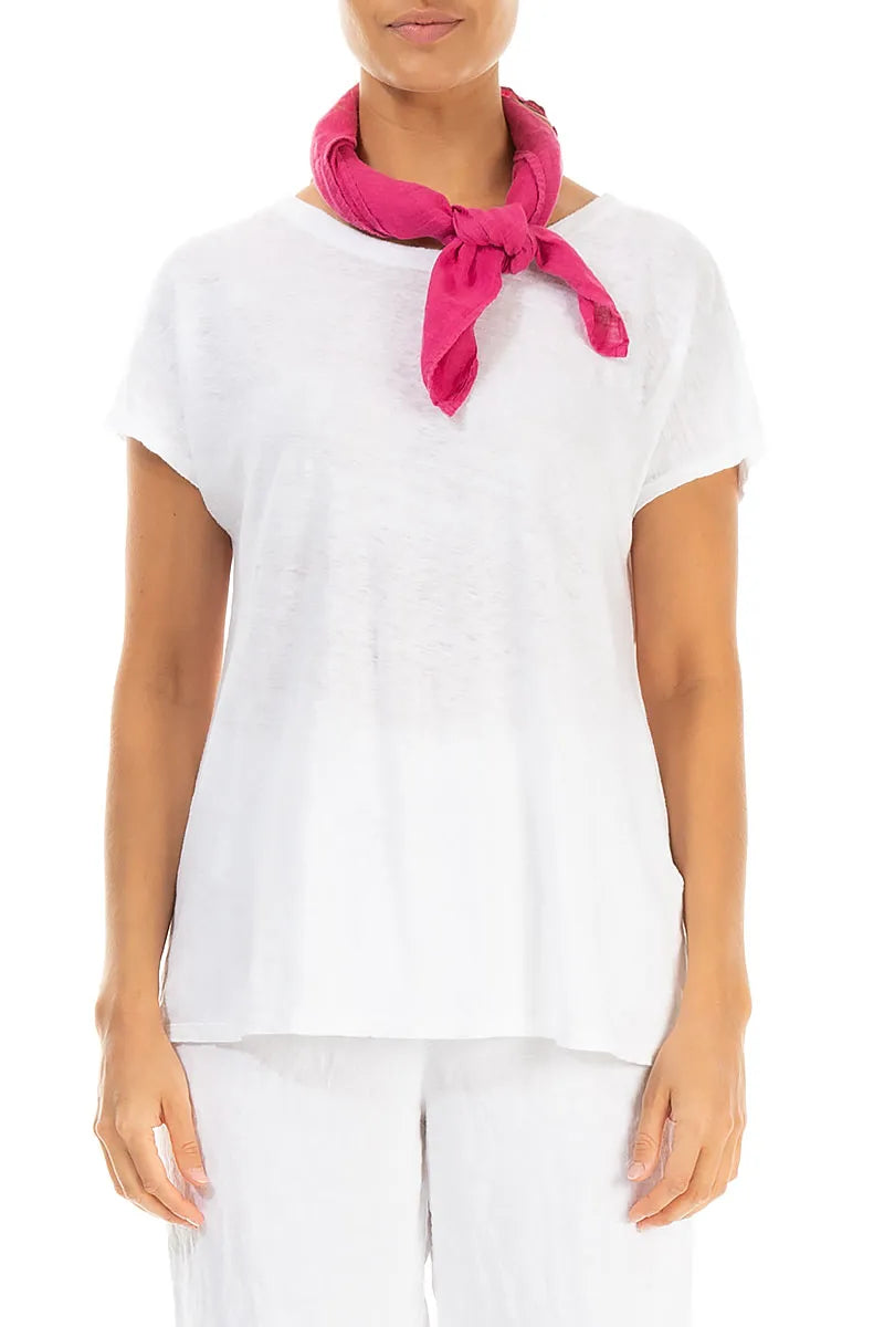 Fuchsia Gaze Leinen Schal