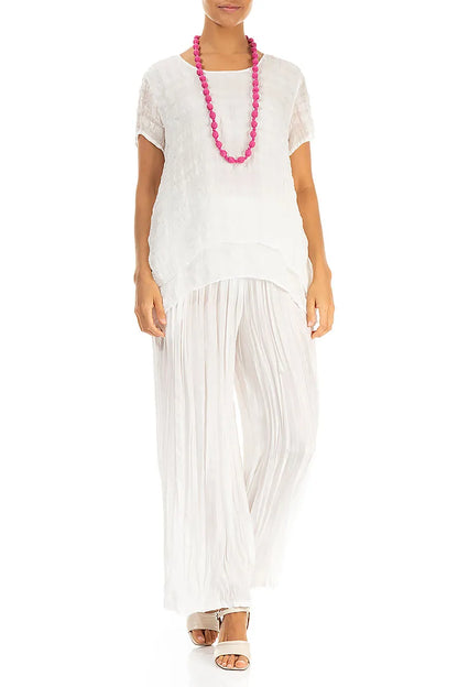 Fuchsia Silk Fine Bead Necklace 2