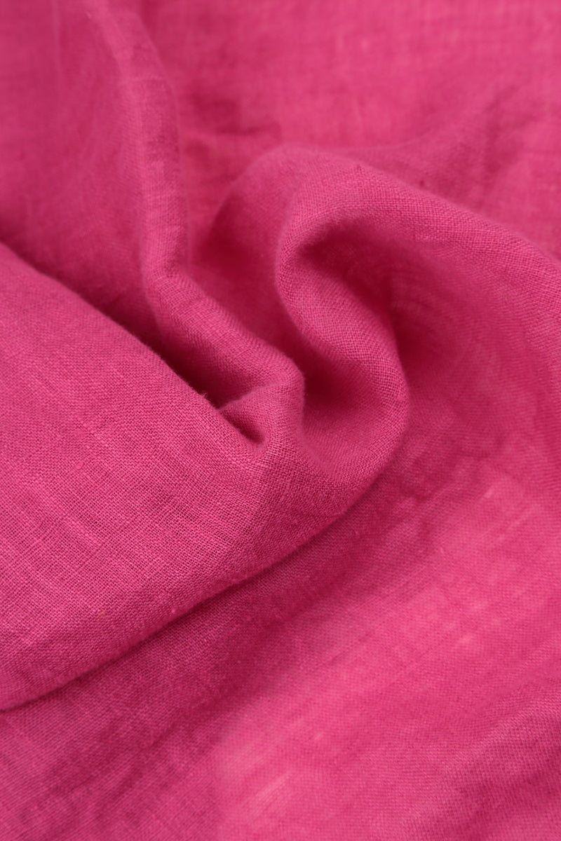 Fuchsia Soft Gauze Linen Scarf