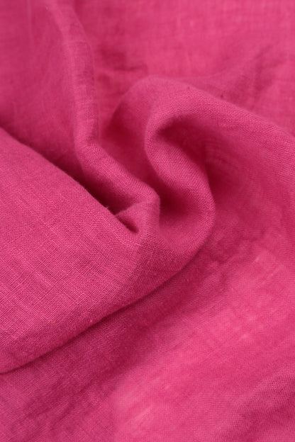 Fuchsia Soft Gauze Linen Scarf