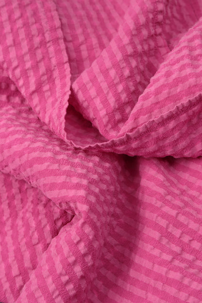 Fuchsia Textured Silk Scarf 4